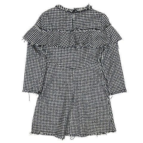 中古 ザラウーマン Zara Woman ワンピース 長袖 フリンジ 千鳥柄 刺繍 Xs ブラック ネイビー 12 レディースの通販はau Pay マーケット ブランド古着のベクトル