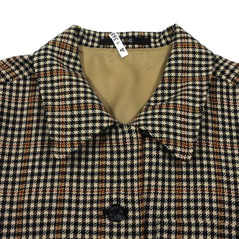 中古】ダックス DAKS ハウスチェック柄 オープンカラー 開襟 シャツ ...
