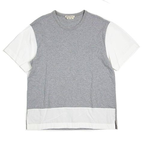 新品 48 21aw MARNI スプレー ロゴ Tシャツ 黒 2402-