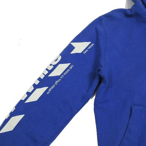 【中古】19SS オフホワイト OFF WHITE DIAG SPLIT LOGO SLIM HOODIE スプリット ロゴ パーカー 長袖|au PAY マーケット