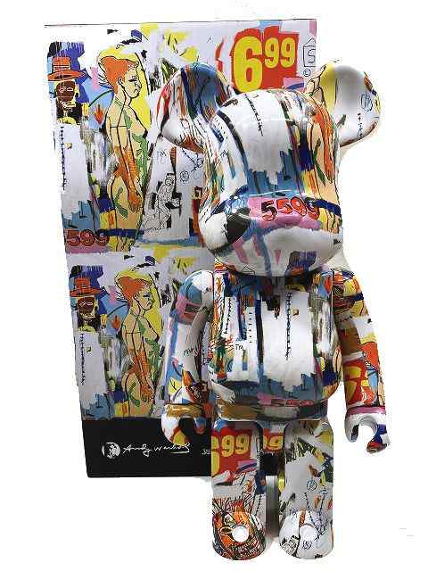 中古】ベアブリック BE@RBRICK ANDY WARHOL x JEAN-MICHEL BASQUIAT #1