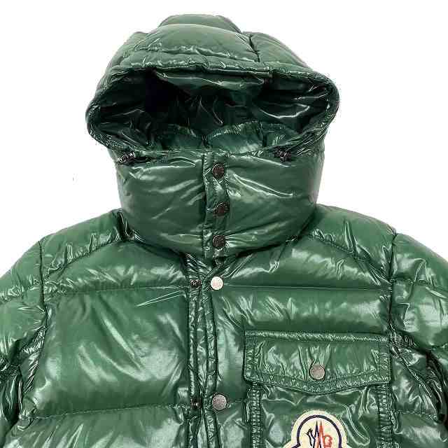 【中古】モンクレール MONCLER K2 ダウンジャケット ブルゾン アウター フード付 2WAY 緑 グリーン サイズ2 メンズ｜au PAY  マーケット