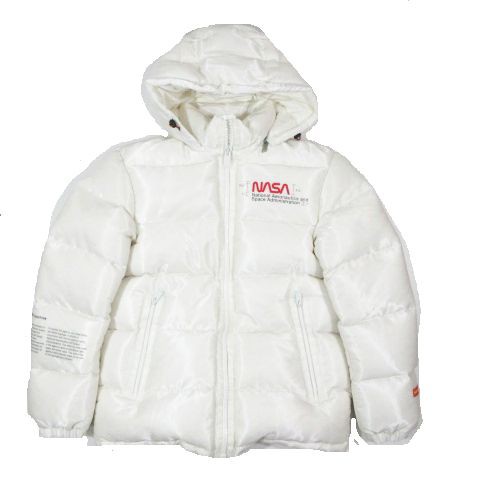 【中古】ヘロンプレストン HERON PRESTON NASA Space ダウンジャケット ブルゾン アウター パファー パーカー 白 S