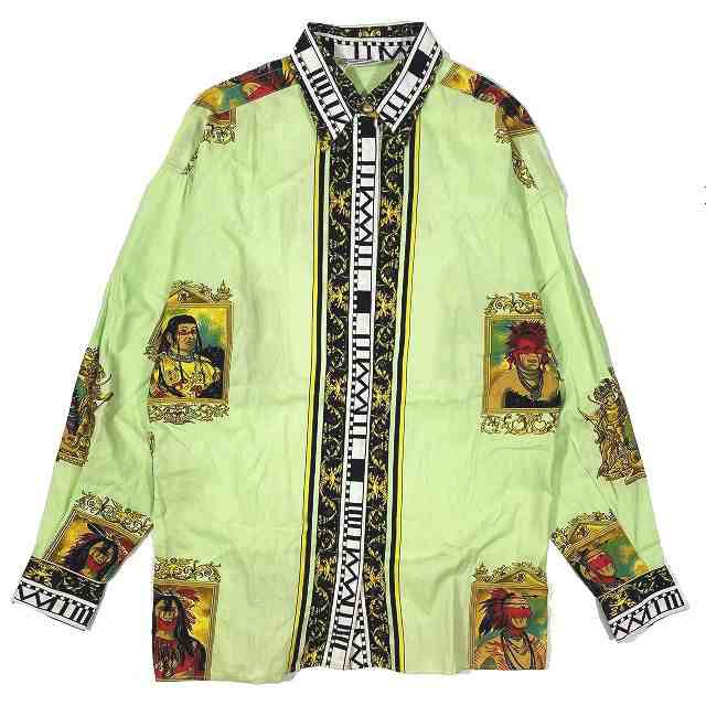 ジャンニヴェルサーチ GIANNI VERSACE バロック柄 シャツメデューサ ...