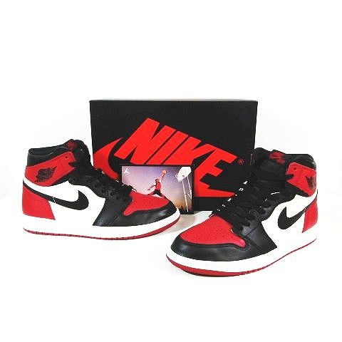 NIKE AIR JORDAN1 BRED TOE つま赤 27.5cm