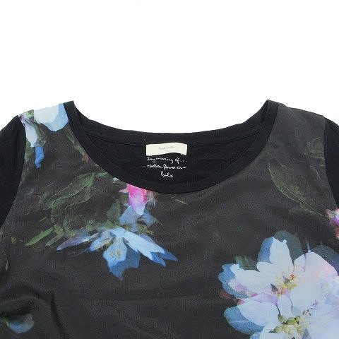 中古】美品 ポールスミス PAUL SMITH 花柄 チュニック 半袖 ラウンド