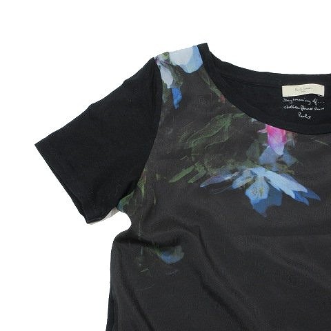 中古】美品 ポールスミス PAUL SMITH 花柄 チュニック 半袖 ラウンド