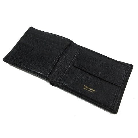 中古】トムフォード TOM FORD レザー 二つ折り財布 コンパクト ミニ