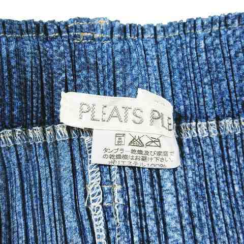 中古】00s 2000 Vintage 美品 PLEATS PLEASE ISSEY MIYAKE デニム 転写