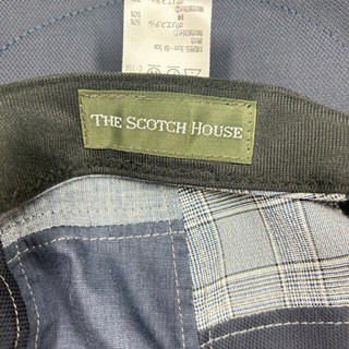 中古】美品 ザ スコッチ ハウス The Scotch House 綿麻 パッチワーク