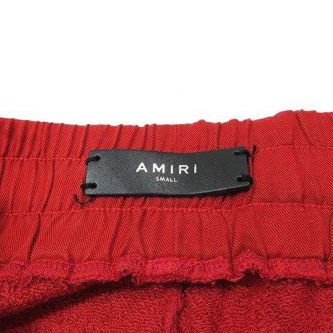 中古】アミリ AMIRI スウェット バイカーパンツ クラッシュ加工 レザー