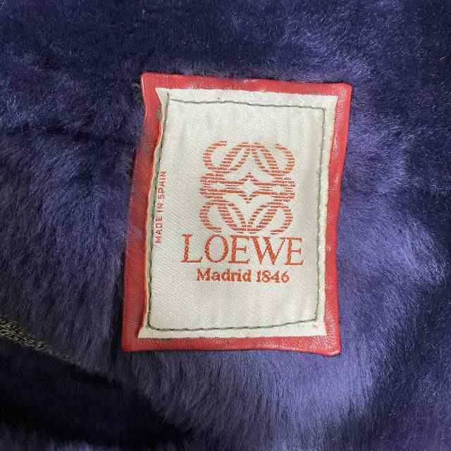 中古】ロエベ LOEWE ヴィンテージ ムートン Pコート ダブルブレスト