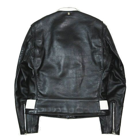 【中古】希少 ショット SCHOTT 613 ワンスター ダブルライダース ジャケット ブルゾン ツートン 配色 USA製 38 黒×白｜au PAY  マーケット