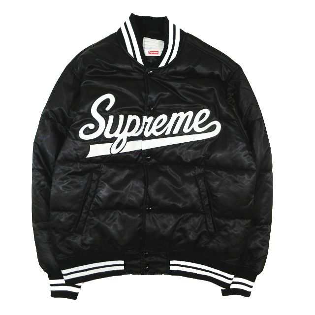 16AW supreme Script Varsity Puffy Jacket