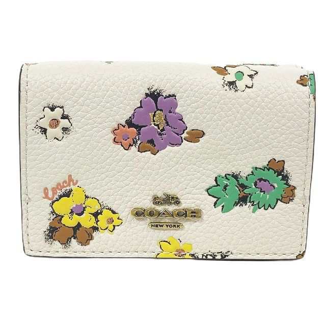 中古】コーチ COACH オリガミ スモール トライフォールド ウォレット