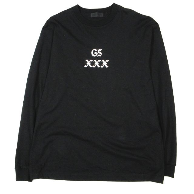 【中古】美品 21AW ゴッドセレクショントリプルエックス GOD SELECTION XXX GSXXX プリント 長袖 Tシャツ ロンT ブラック  XL メンズ ｜au PAY マーケット