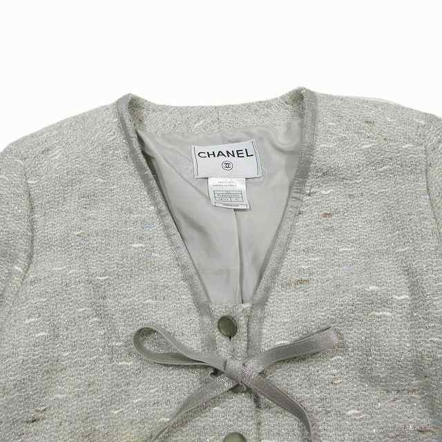 中古】シャネル CHANEL 99A ヴィンテージ ツイード ノーカラー