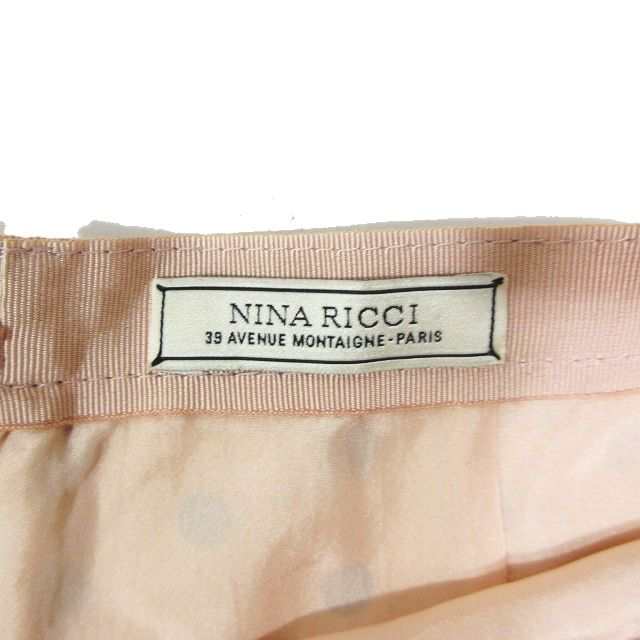 中古】ニナリッチ NINA RICCI スカート膝丈 水玉 ドット柄 ジップ ...