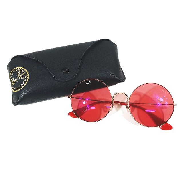 【中古】レイバン RAY BAN Ja-Jo ジャジョ ラウンド型 サングラス アイウェア ピンクレッドミラー RB3592 9035/C8 ｜au  PAY マーケット