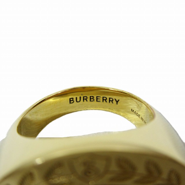 中古】バーバリー BURBERRY ゴールドプレート EKD シグネットリング ...