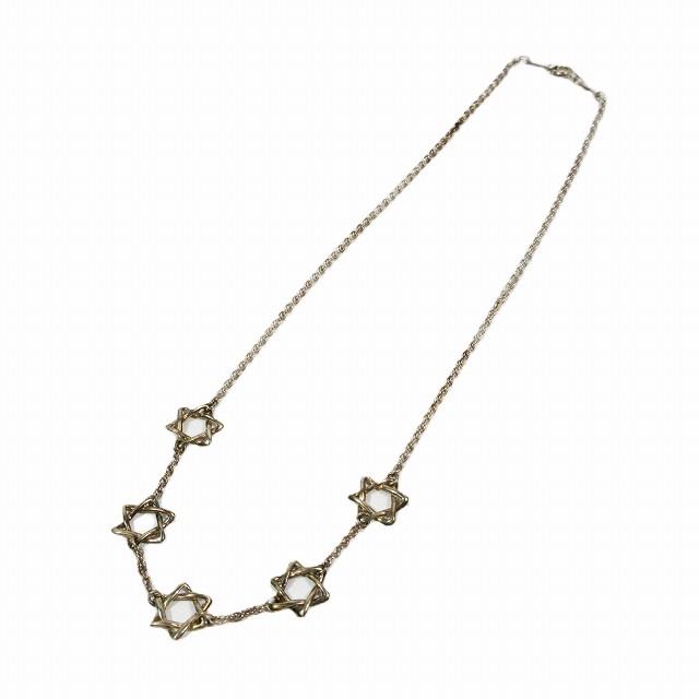 【中古】ティファニー TIFFANY & CO. スターオブダビデ ネックレス チェーン 星 アクセサリー スターリングシルバー｜au PAY  マーケット