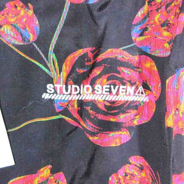 中古】スタジオセブン STUDIO SEVEN バラプリント 柄シャツ 総柄 刺繍