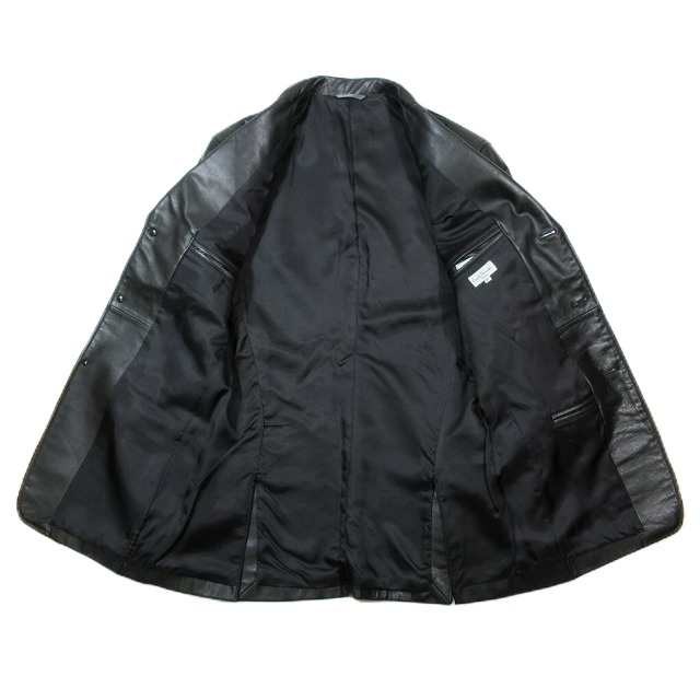 中古】美品 ポールスミス PAUL SMITH 大きいサイズ XL ラムレザー 羊革