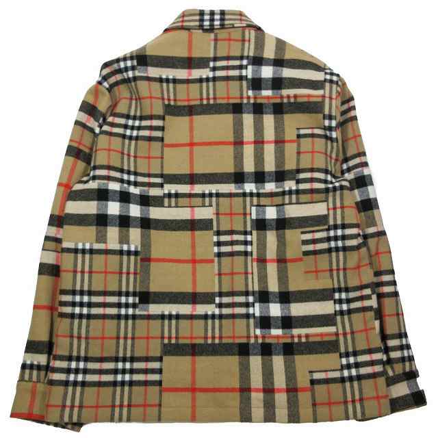 中古】極美品 22SS バーバリー BURBERRY CATERHAM BLOCK SHIRT パッチ