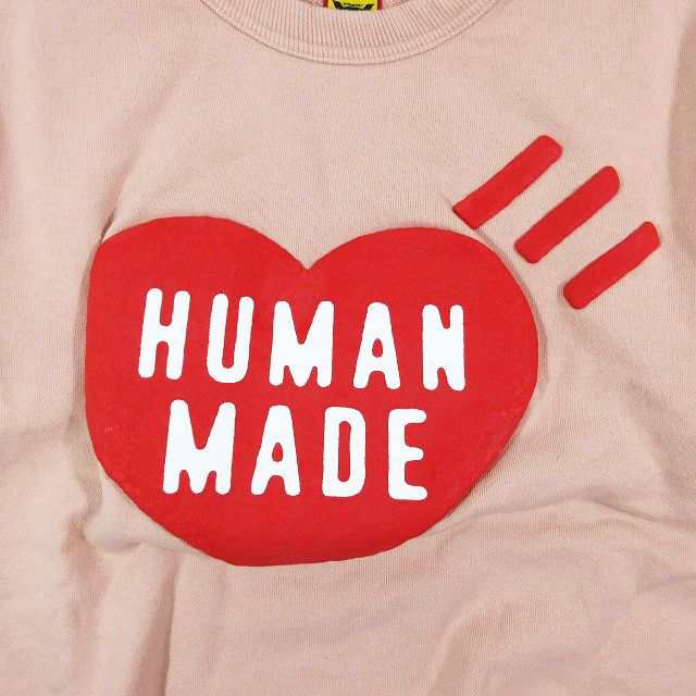 中古】ヒューマンメイド HUMAN MADE ハート ロゴ 半袖 スウェット ...