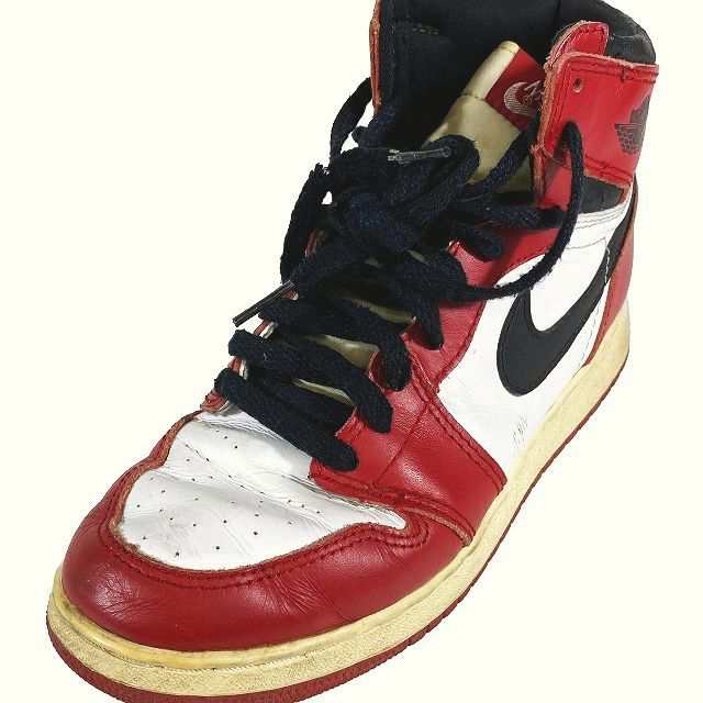 中古】ナイキ NIKE エアジョーダン1 ハイ シカゴ シューズ 赤 レッド