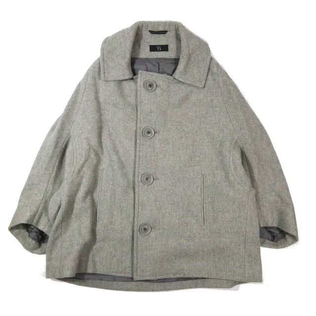 【中古】美品 ワイズ Y's ヨウジヤマモト AIRY MOSSER MIDDLE COAT シングル ミドル丈 グレー 2 レディース ｜au  PAY マーケット