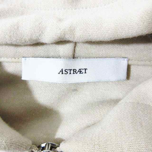 ASTRAET◇ジップパーカー/-/コットン/ブラック/5412-214-0078-