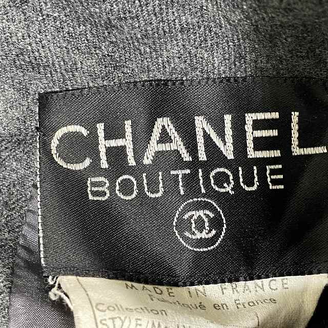 中古】美品 2001年製 ヴィンテージ シャネル CHANEL ウールギャバジン