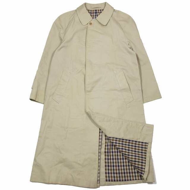 アクアスキュータム AQUASCUTUM 英国製 ステンカラーコート ジャケット