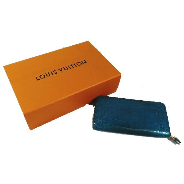 中古】ルイヴィトン LOUIS VUITTON ジッピーウォレット パドロック クロコダイル 長財布 南京錠チャーム ラウンドファスナー  ブルーの通販はau PAY マーケット - ブランド古着のベクトル | au PAY マーケット－通販サイト