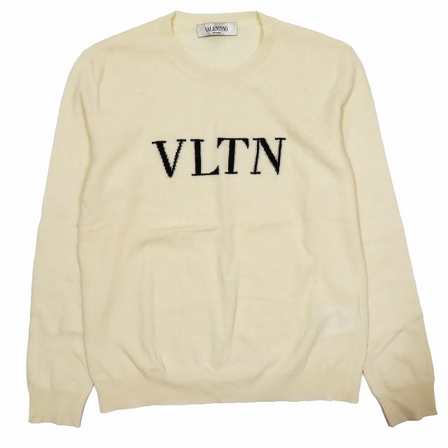 【中古】ヴァレンティノ ヴァレンチノ VALENTINO VLTNロゴ ウール カシミヤブレンド ニット セーター プルオーバー