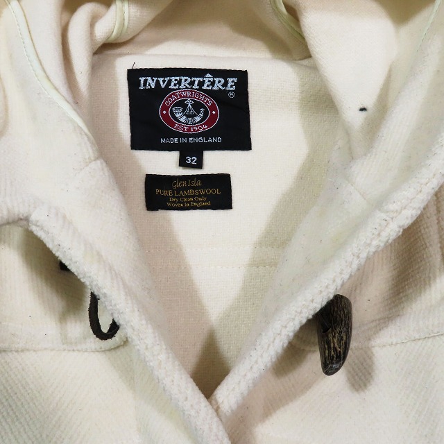 美品✨INVERTERE　ダッフルコート　ヘリンボーン　クリーム　ロング丈　32 BEAMS F（ビームスF）【別注】INVERTERE / ヘリンボーン