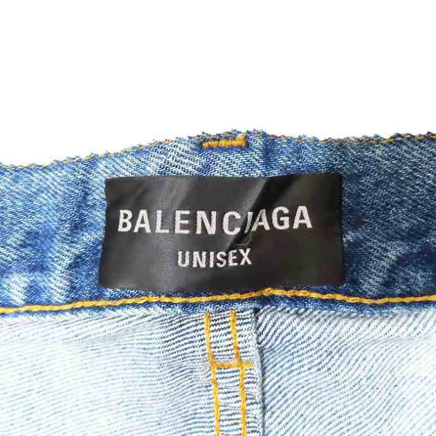 中古】バレンシアガ BALENCIAGA Super Large Baggy Pants デニム ジーンズ バギーパンツ ダメージ加工  ワイドの通販はau PAY マーケット - ブランド古着のベクトル | au PAY マーケット－通販サイト