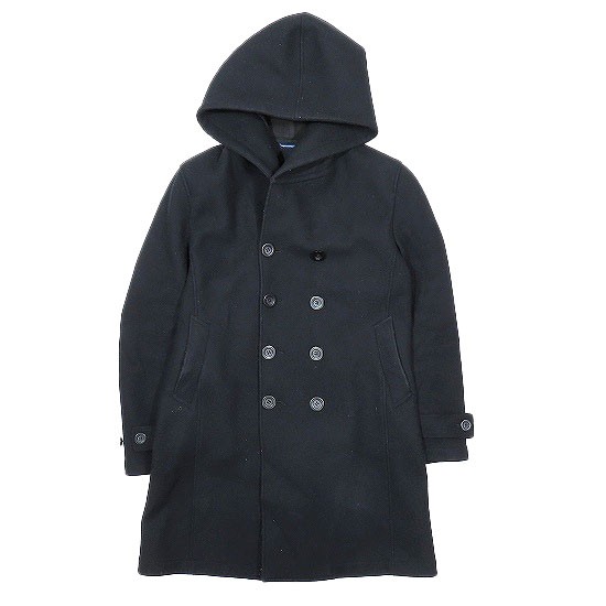 【中古】ジュンハシモト junhashimoto SHAWL HOODED COAT ショールフーデッドコート パーカ ダブルコート アウター 黒 5 メンズ