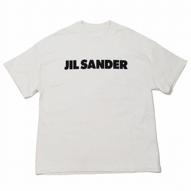 【中古】ジルサンダー JIL SANDER T-SHIRT CN SS Tシャツ 半袖 ロゴ プリント カットソー XS 白 ホワイト J21GC0001