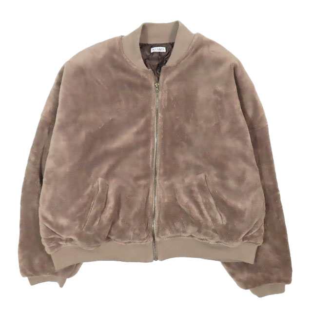 【中古】未使用品 WILLY CHAVARRIA フリースジャケット POLAR BEAR BOMBER FULL ZIP ドロップショルダー ブルゾン ブラウン M