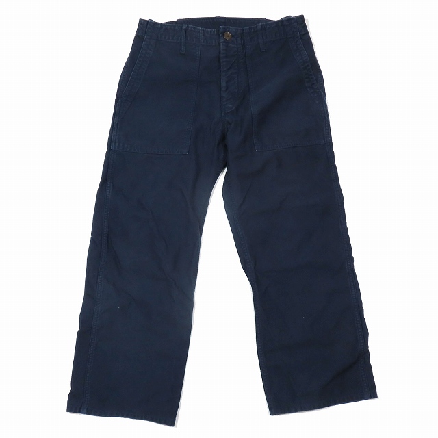 【中古】18AW ビズビム VISVIM DRILL MIL PANTS ワーク ベイカーパンツ 2 ネイビー 0118405008003/5 メンズ の通販は