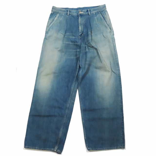 【中古】23AW グラフペーパー Graphpaper Selvage Denim Two Tuck Pants デニム ジーンズパンツ ワイドストレート