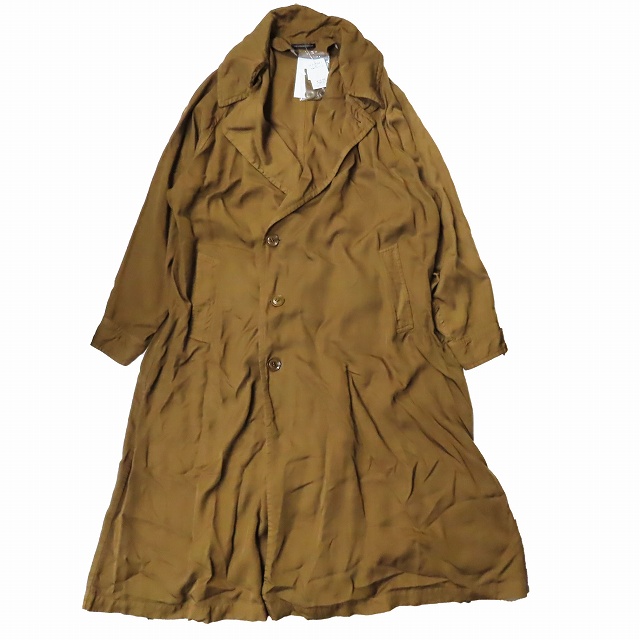 【中古】未使用品 23AW ワイズ Y's ヨウジヤマモト セルロース ツイルガーメントダイ ピークドラペルコート アウター 