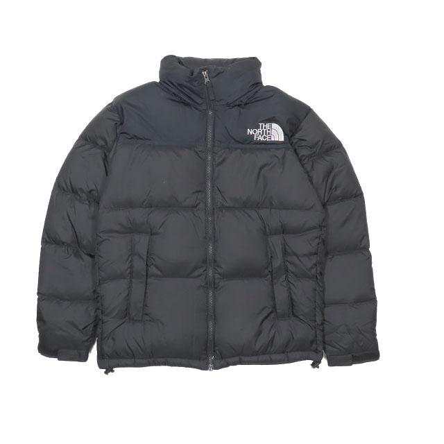 【中古】THE NORTH FACE NUPTSE JACKET ヌプシ ダウンジャケット ブルゾン ジップアップ ナイロンジャケット フーディ 長袖 黒 Sの通販は