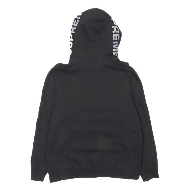 中古】SUPREME Metallic Rib Hooded Sweatshirt メタリック リブ ロゴ  