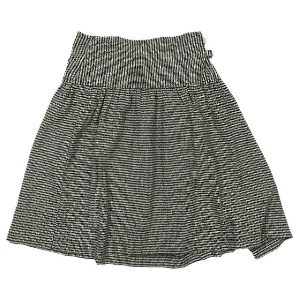 【中古】トリココムデギャルソン tricot COMME des GARCONS 変形 ワイドスカート 膝丈 千鳥柄 ベルト タック グレー S レディース の通販は 8,880円