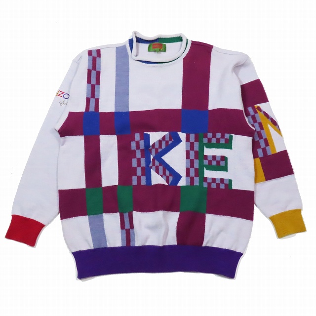 KENZO GOLF♡総柄ニット 中古】ケンゾー KENZO GOLF ウール ニット
