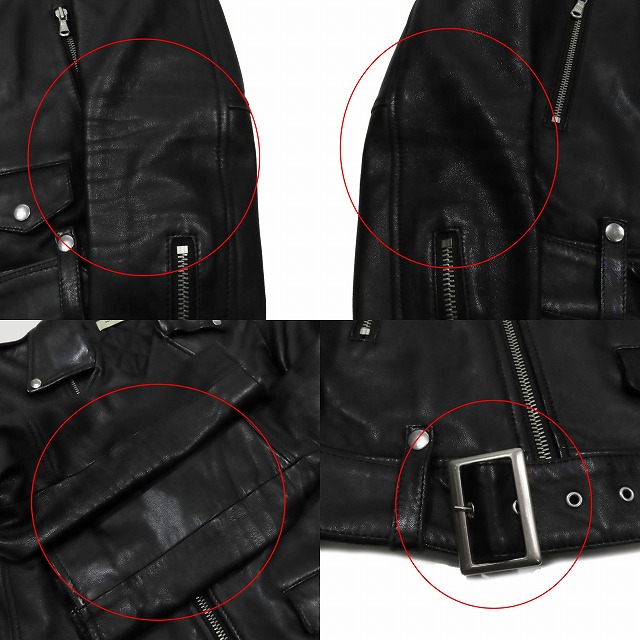 中古】UNITED ARROWS ラムレザージャケット ダブルライダース