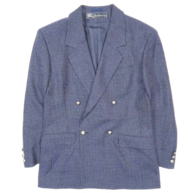 USA製 Burberrys バーバリー ダブル 紺 ブレザー 金釦 XL バーバリー ダブル ブレザーの通販